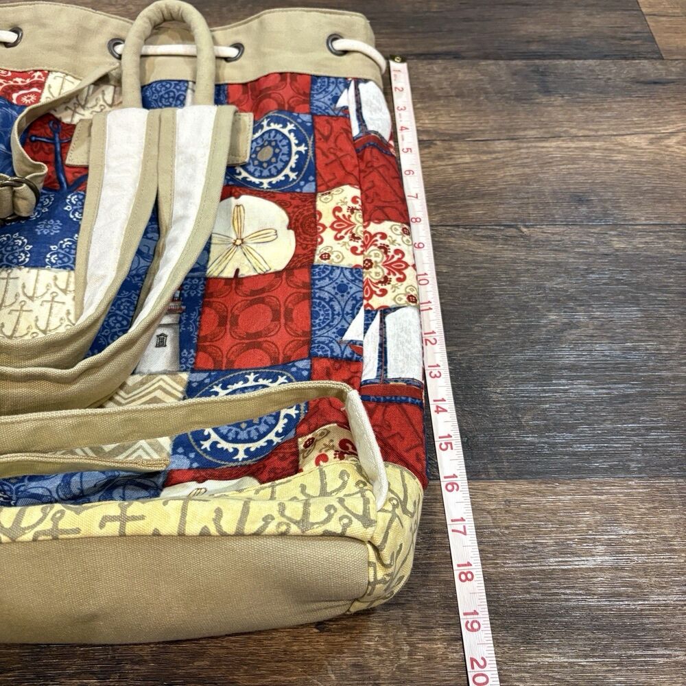 Paul Brent Nautical Patchwork Drawstring Backpack… - image 6